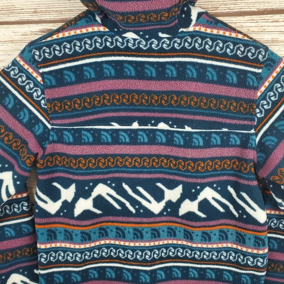 The North Face Mens Small Printed Carbondale 1/4 Snap Hooded Fleece Pullover - Picture 11 of 14